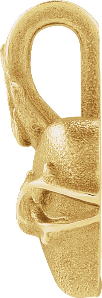 14K Gold Sacred Heart Pendant - Yellow Gold - view 2