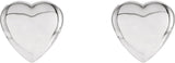 Platinum Heart Earrings - view 2