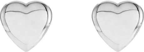 Platinum Heart Earrings - view 2