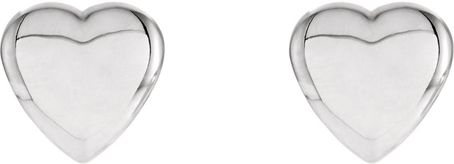 Platinum Heart Earrings - view 2