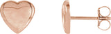 14K Gold Heart Earrings – 8x8mm - Rose Gold