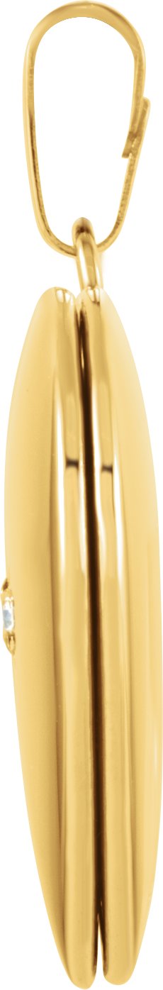 14K Gold Heart Locket – 27x18.5mm - view 5