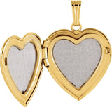 14K Gold Heart Locket – 27x18.5mm - view 6