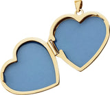 14K Gold Engravable Heart Locket - Yellow Gold - view 3