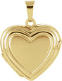 14K Gold Heart Locket – 22x17mm
