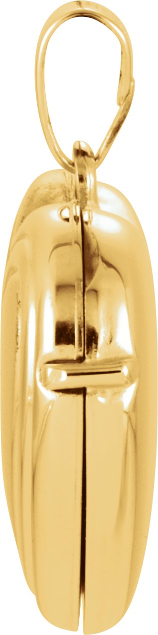 14K Gold Heart Locket – 22x17mm - view 2