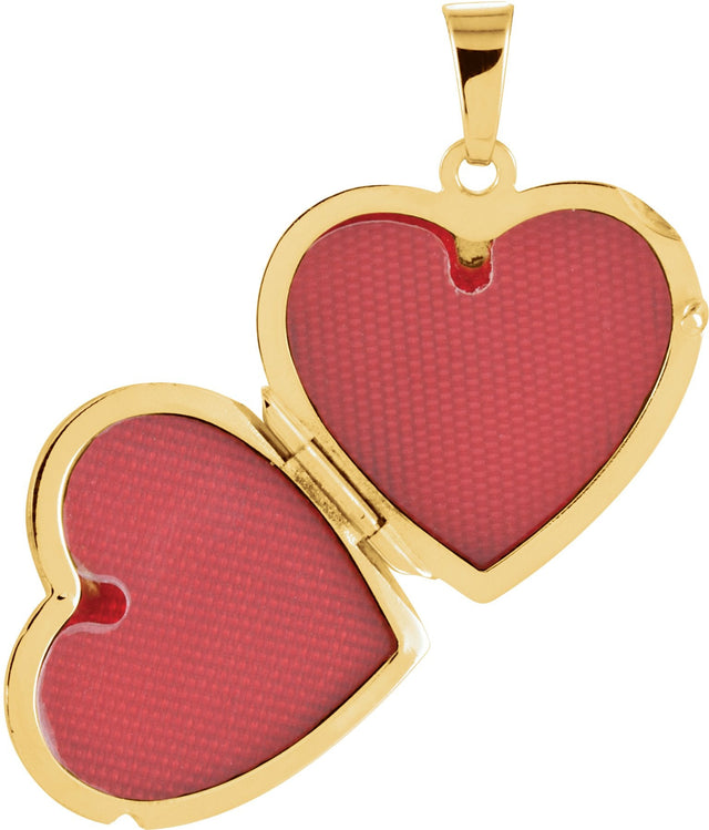 14K Gold Heart Locket – 22x17mm - view 3