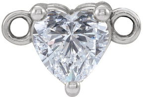 Platinum Heart Natural Diamond Family Bar Necklace