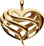 14K Gold Heart Pendant IX - White Gold