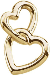 10K Gold Interlocking Heart Necklace or Pendant