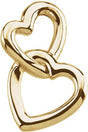 10K Gold Interlocking Heart Necklace or Pendant