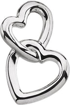 Platinum Interlocking Heart Necklace or Pendant