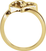 10K Gold Heart Ring IV - view 2