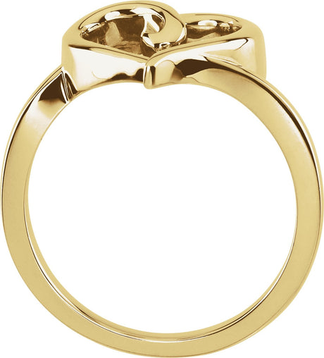 18K Gold Heart Ring III - view 2