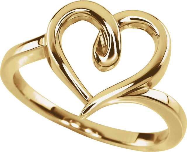 10K Gold Heart Ring IV