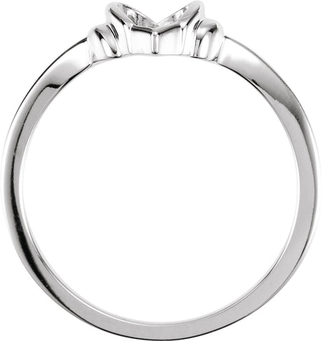 Platinum Heart Ring - view 2