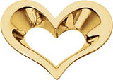 18K Gold Heart Pendant – 14.25x19.5mm