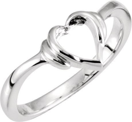 Platinum Heart Ring