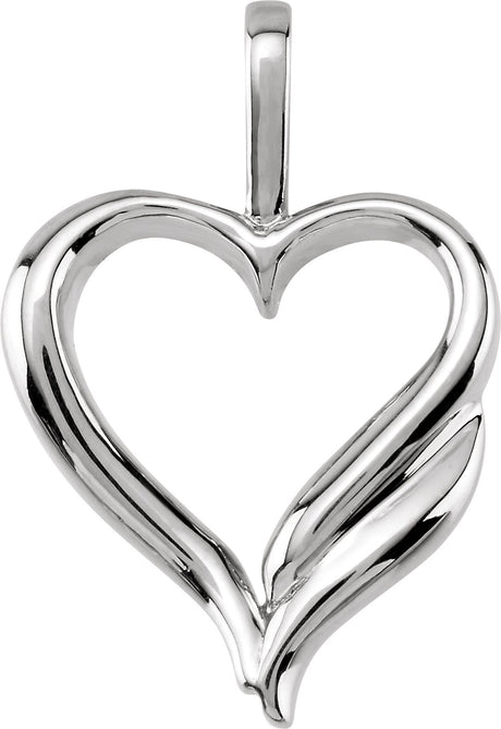Platinum Heart Pendant III