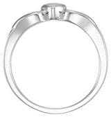 14K Gold Heart & Cross Ring IV - White Gold - view 2