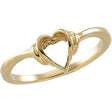 10K Gold Heart Ring - Yellow Gold