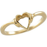 14K Gold Heart Ring - Yellow Gold