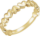 14K Gold Heart Ring VI - Yellow Gold
