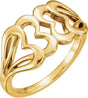 14K Gold Heart Ring VII - Yellow Gold