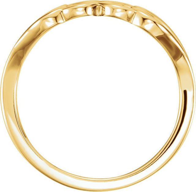 14K Gold Heart Ring VII - Yellow Gold - view 2