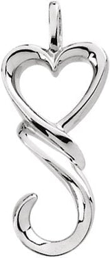 Platinum Heart Pendant V