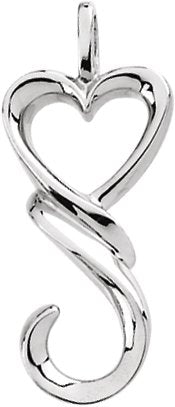 Platinum Heart Pendant V