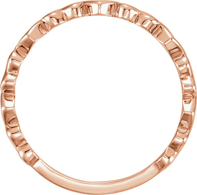 14K Gold Heart Ring VI - Rose Gold - view 2