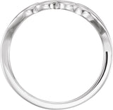 Platinum Heart Ring V - view 2