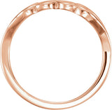 14K Gold Heart Ring VII - Rose Gold - view 2
