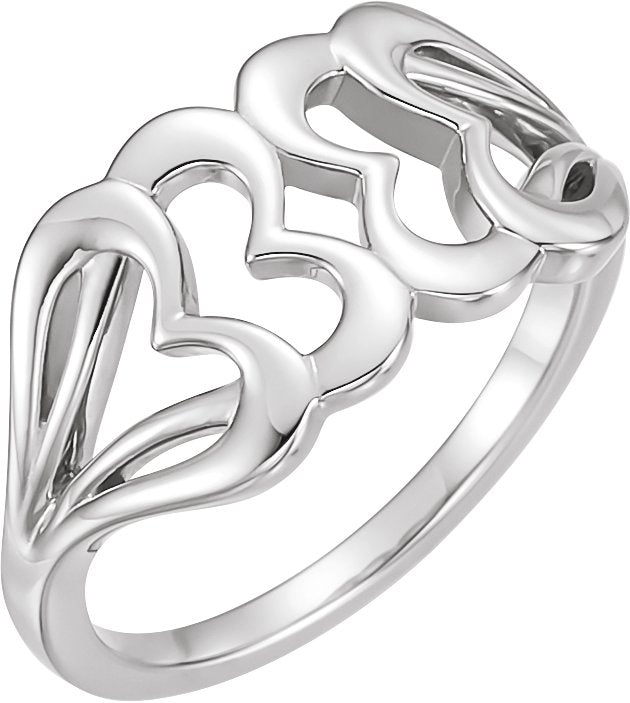Platinum Heart Ring V