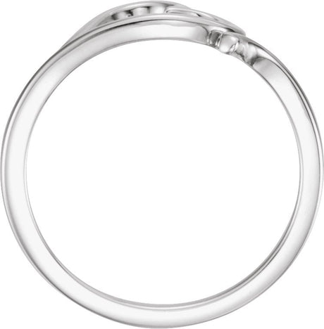 Platinum Heart Ring II - view 2