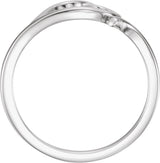 14K Gold Heart Ring IV - White Gold - view 2