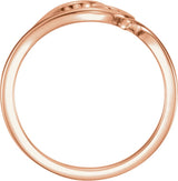 14K Gold Heart Ring IV - Rose Gold - view 2