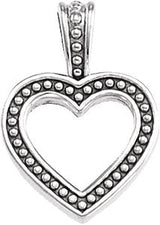 Platinum Heart Pendant – 14.5x10.25mm