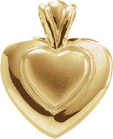 14K Gold Heart Pendant VII