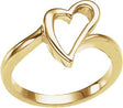 18K Gold Heart Ring IV