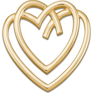 10K Gold Heart Pendant – 29.5x28.75mm