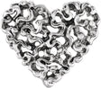 Platinum Heart Pendant – 17x16mm