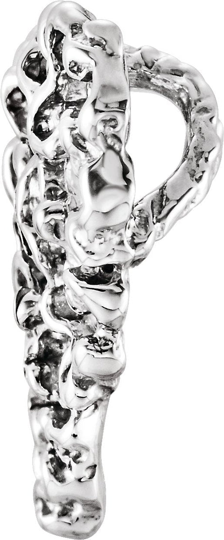 Platinum Heart Pendant – 17x16mm - view 2