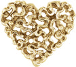 10K Gold Heart Pendant – 17x16mm