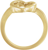 10K Gold Heart Ring VI - view 2