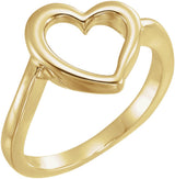 10K Gold Heart Ring VI