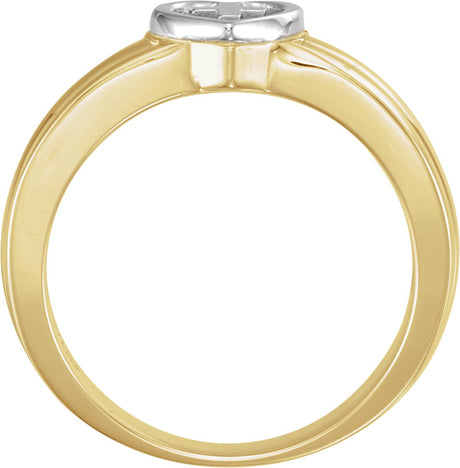 10K Gold Heart & Cross Ring II - view 2