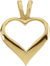 14K Gold Heart Pendant III - Yellow Gold