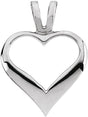 14K Gold Heart Pendant III - White Gold